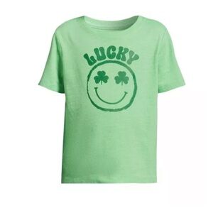 Wonder Nation St. Patrick's Day Green Unisex Short Sleeve T-Shirt Size M 7-8 New